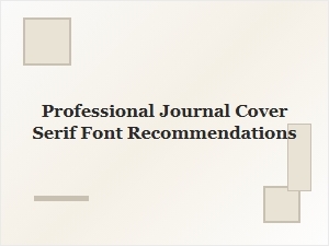 Elevated Professional Journal Cover Fonts