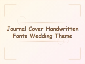 A Wedding Journal Cover Font with Handwritten Charm