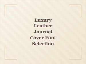 Crafting a Classic Look: Script Fonts for Leather Journals