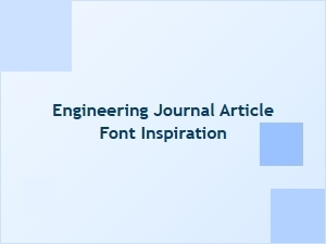 Font Inspiration for Engineering Journal Articles